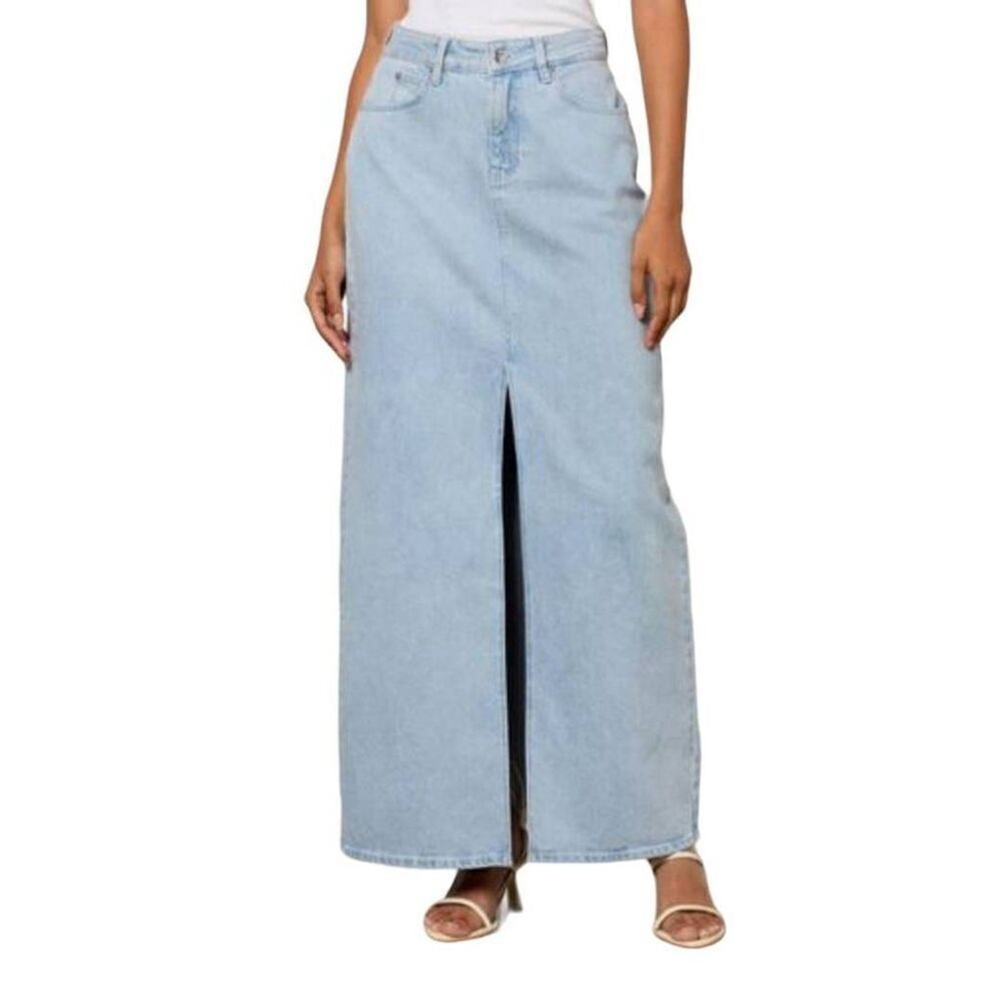 Ted Baker Women's Blue Dorlat Denim Maxi Skirt sz 2